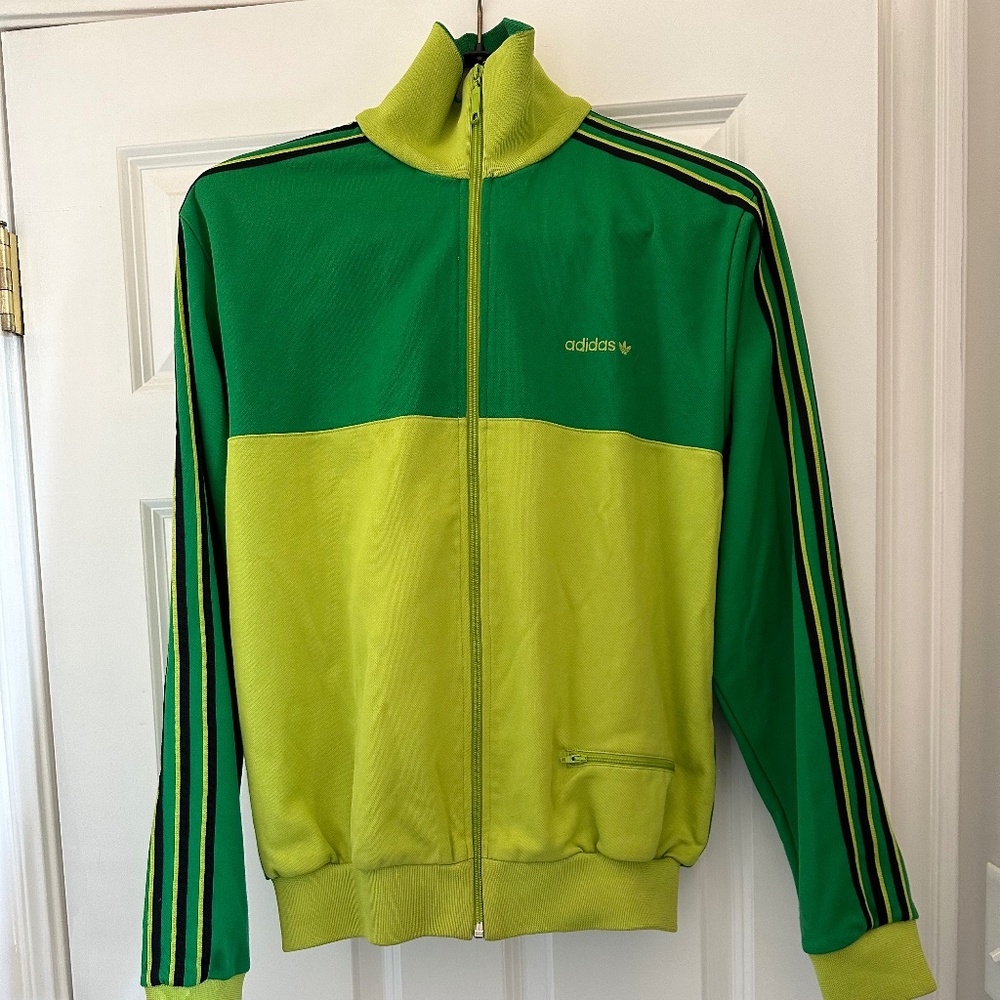Green Adidas Zip Up Jacket